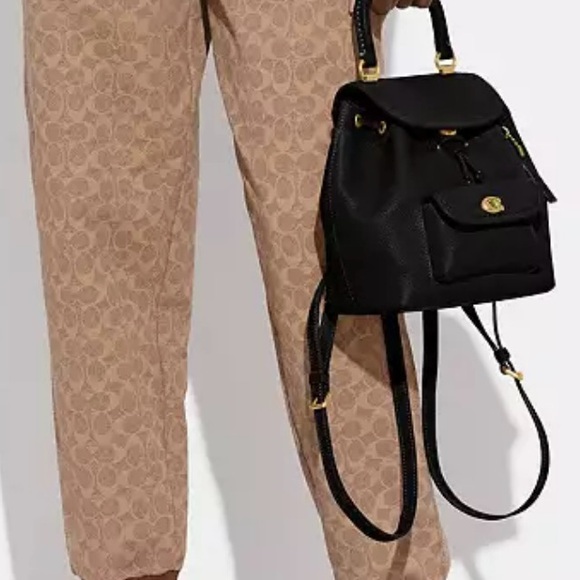 NWT- COACH Riya Backpack 21 Black - Picture 3 of 16